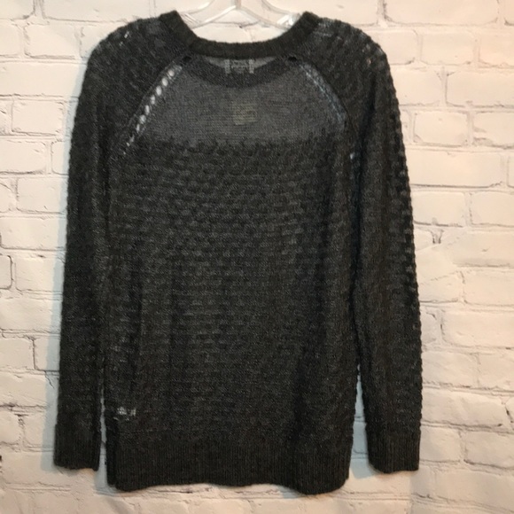 NWT Original Frenchi Gray Knit Sheer Wool Sweater - Picture 13 of 15